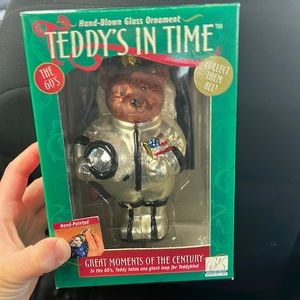 Teddy’s in time astronaut ornament new